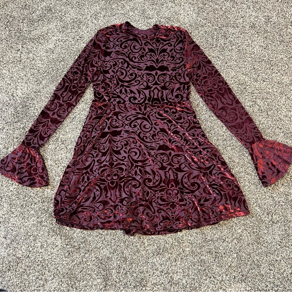 American Rag Burgundy Velvet Dress